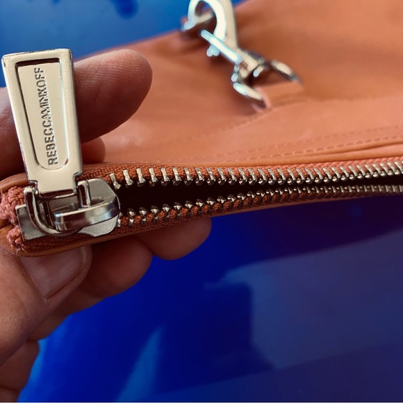 Rebecca minkoff warm tan leather wristlet. - Picture 6 of 6